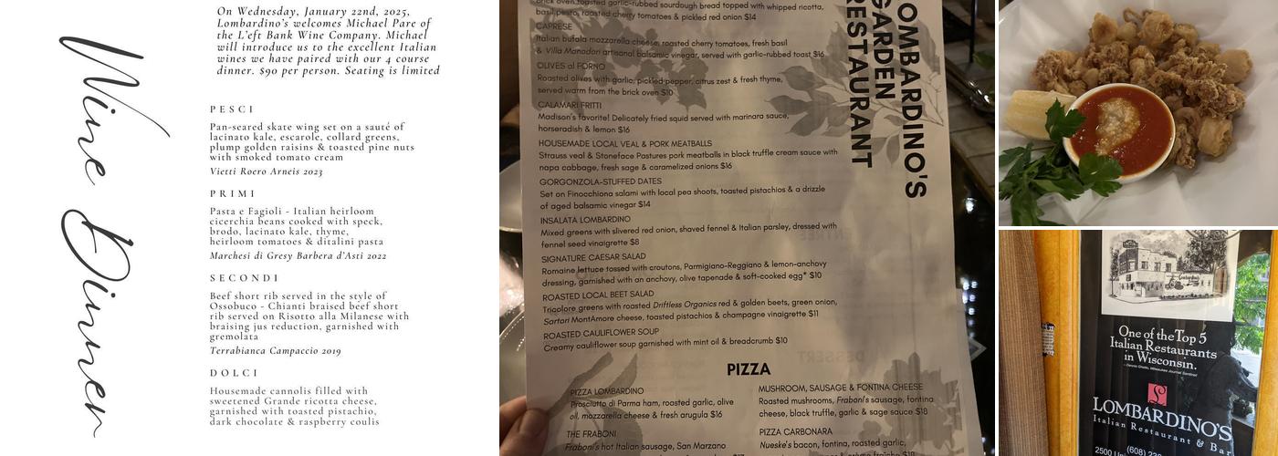 Lombardino's Restaurant Menu