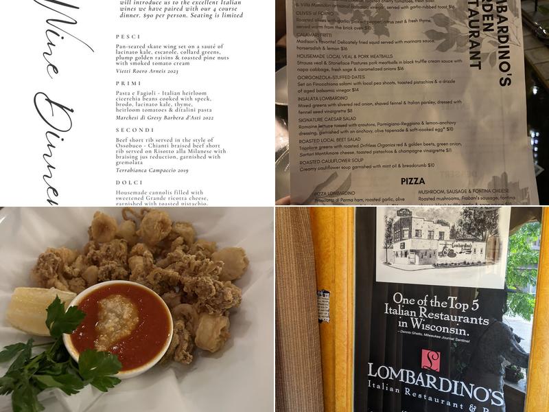 Lombardino's Restaurant Menu