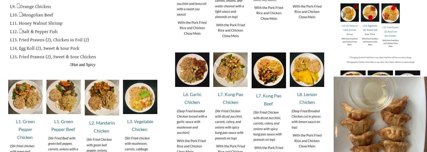 Canton Menu