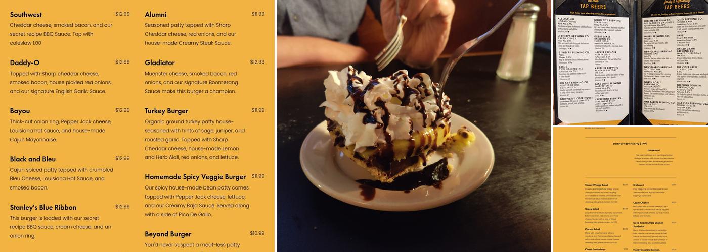 Dotty Dumpling's Dowry Menu