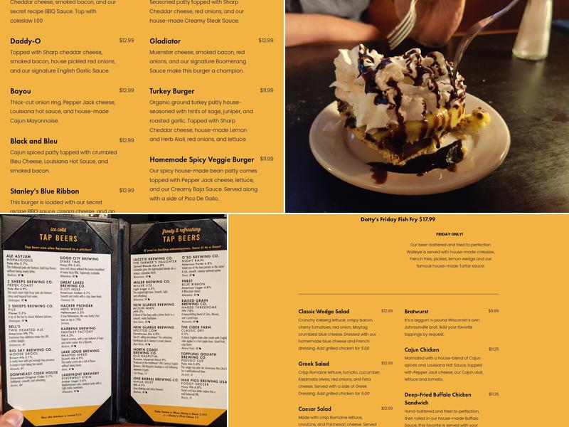 Dotty Dumpling's Dowry Menu