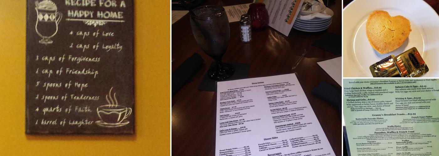 Granny's Restaurant Menu