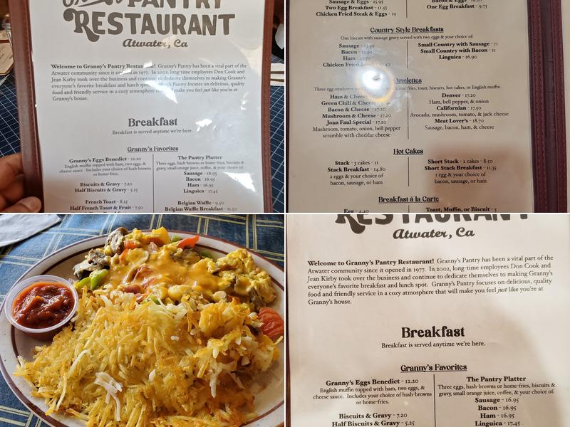 Granny's Pantry Menu