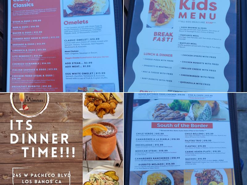 Courtyard Mimosas Menu
