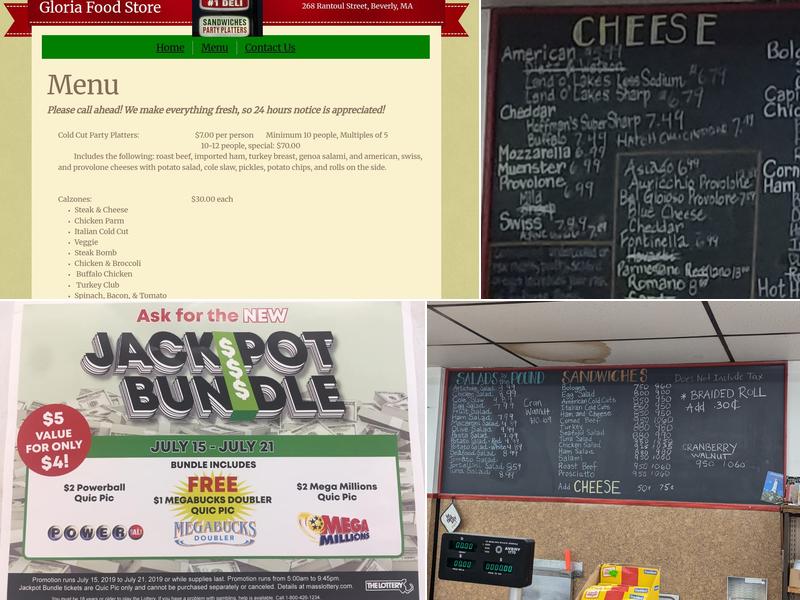 Gloria Food Store Menu