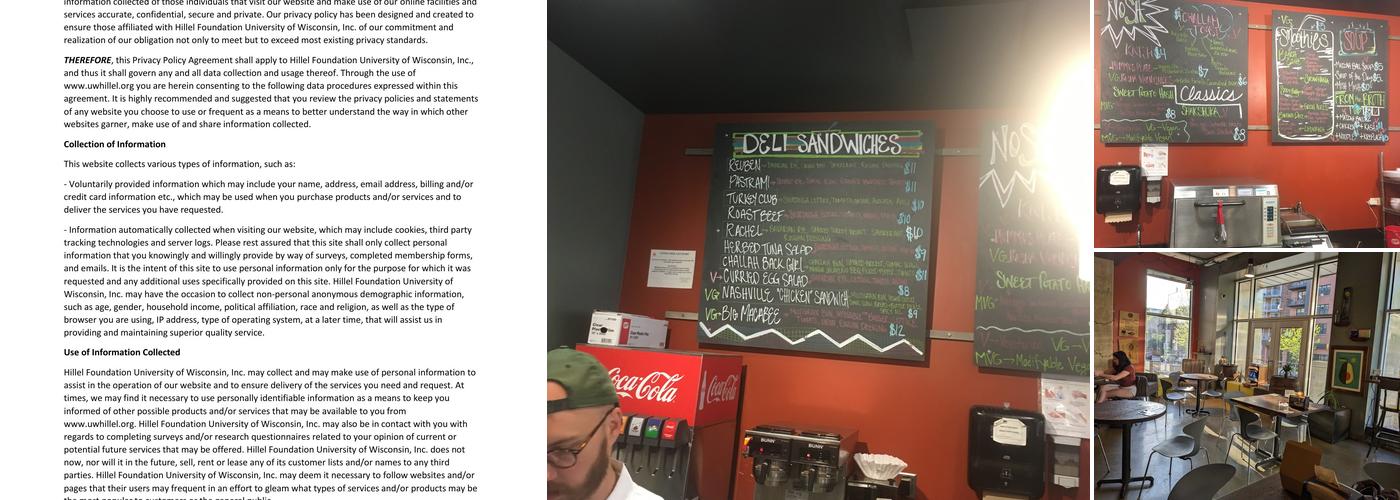 Adamah Neighborhood Table Menu