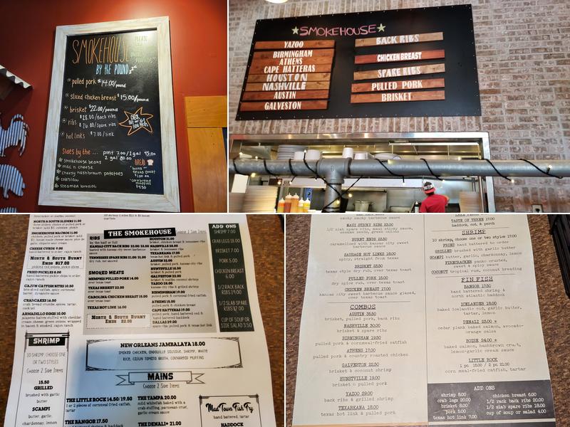 North and South Seafood & Smokehouse Menu