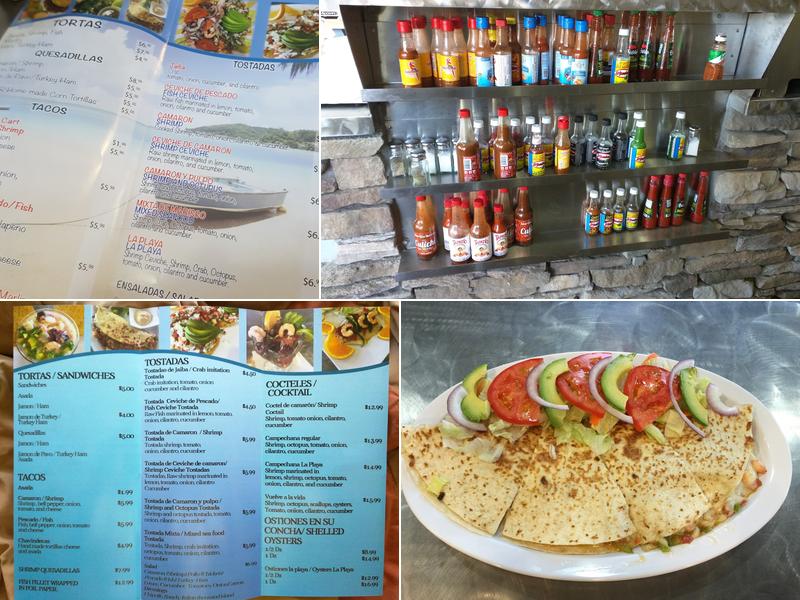 La playa seafood Menu