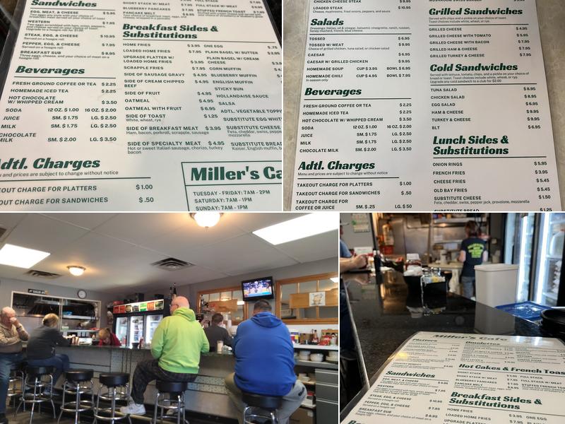 Miller's Cafe Menu