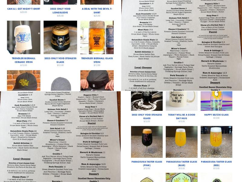 Tired Hands BrewCafé Menu