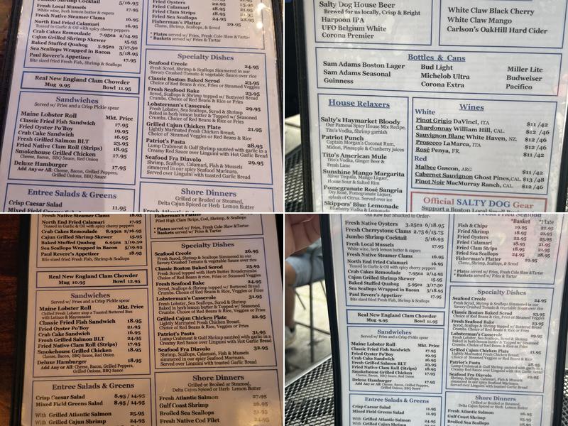 Salty Dog Seafood Grille & Bar Menu