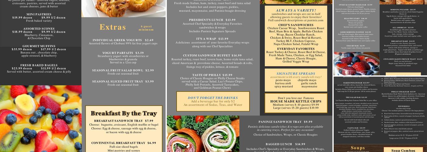 Paniniz Cafe & Catering Menu