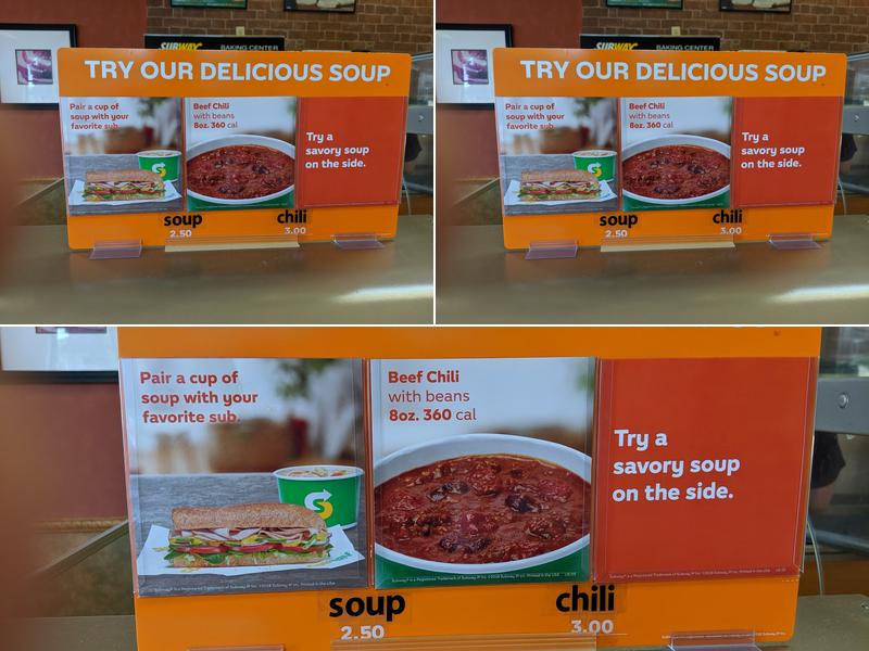 Subway Menu