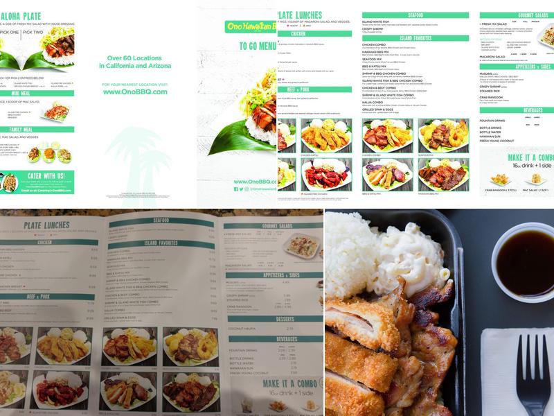 Ono Hawaiian BBQ Menu