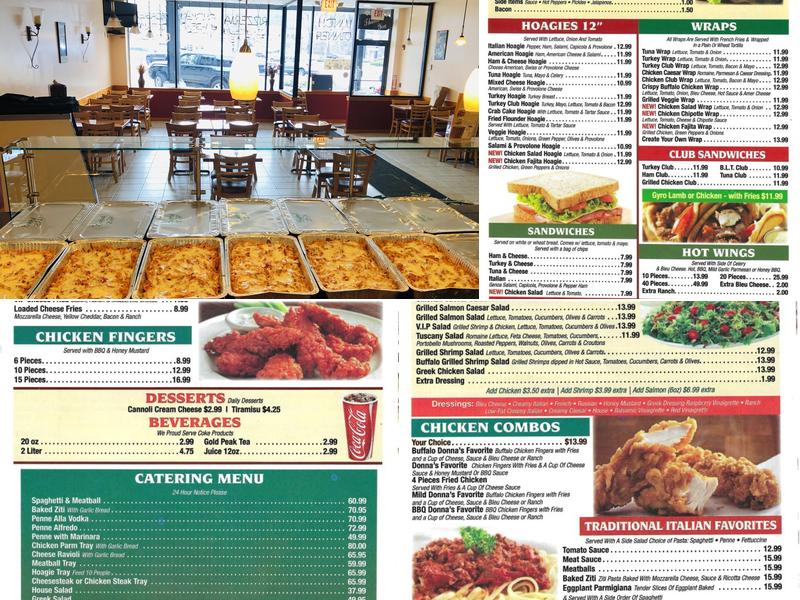 VIP Pizza & Pasta Menu