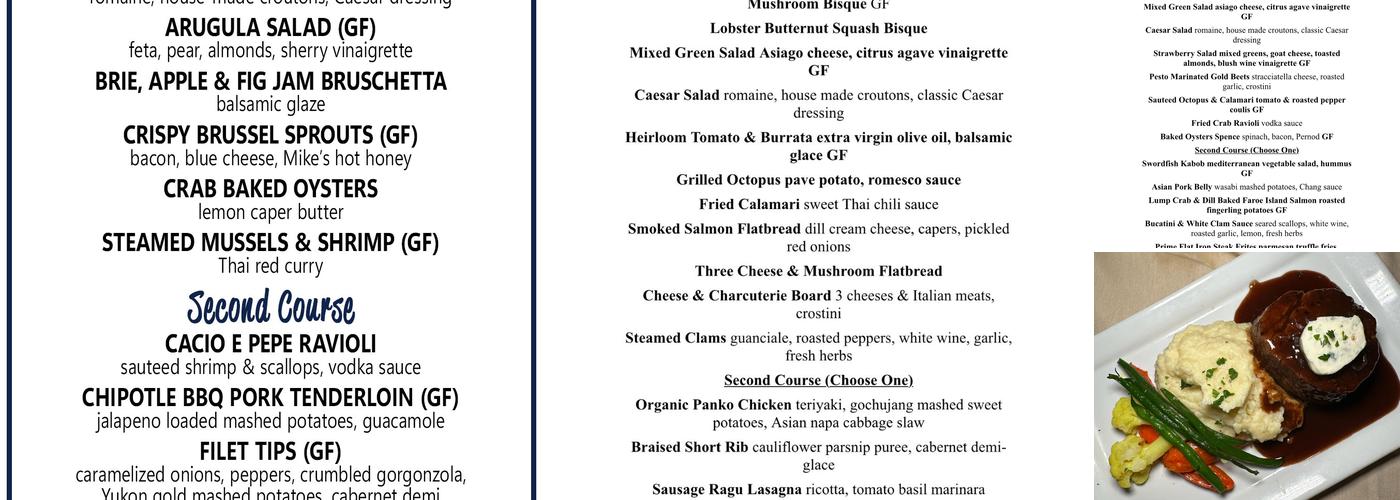 The Original Spence Cafe Menu