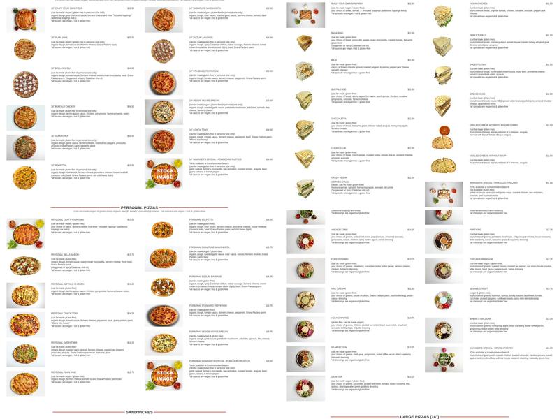 The Tomato Shack salad & pizza co. Menu