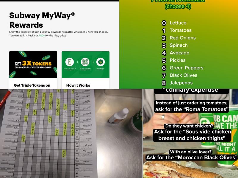 Subway Menu