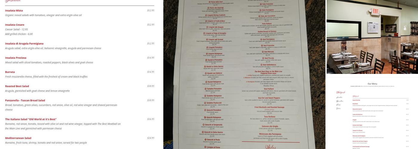 Frankie's Fellini Cafe Menu