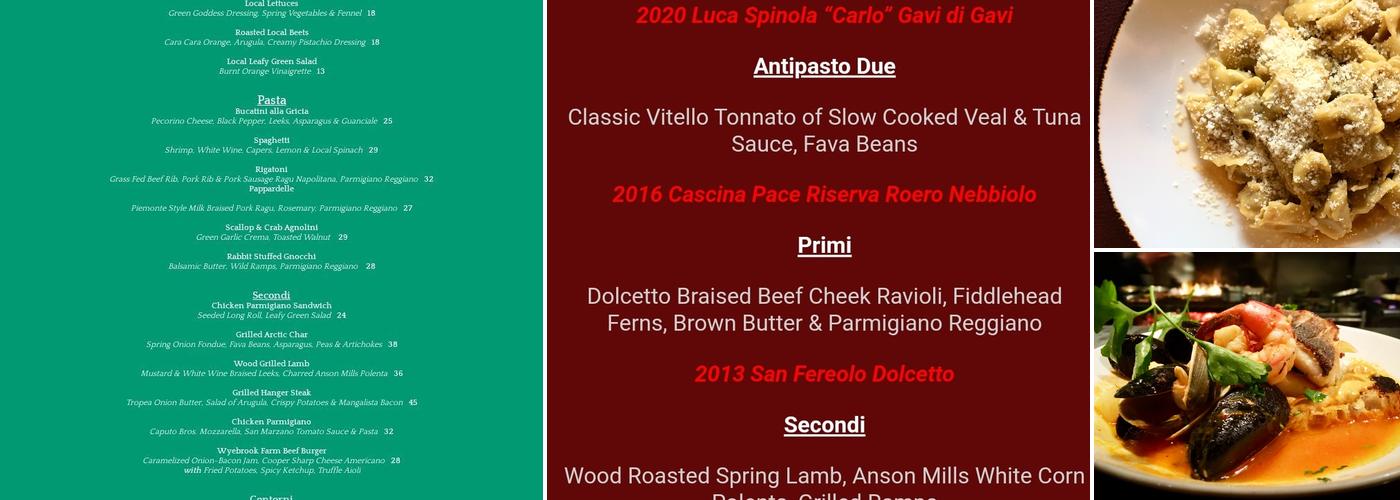 Restaurant Alba Menu