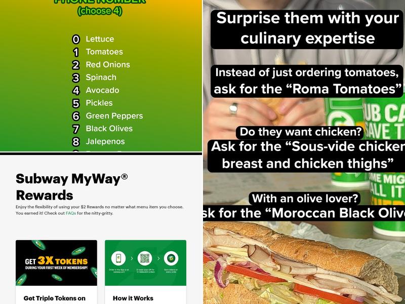 Subway Menu