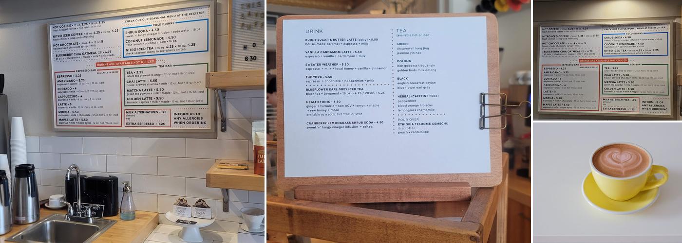 Circuit Coffee Menu