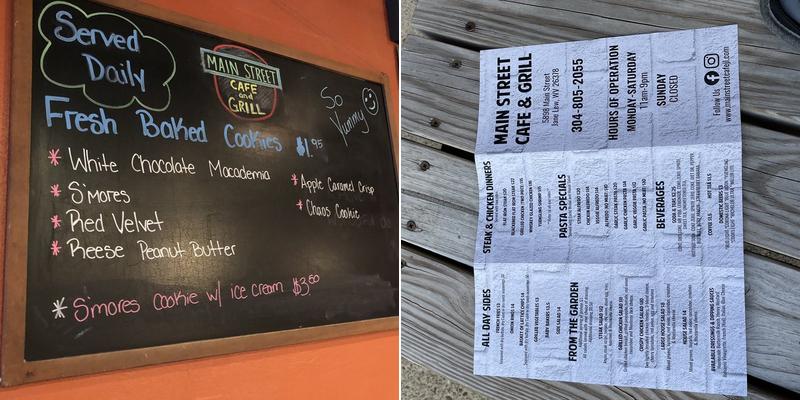 Main Street Cafe Menu