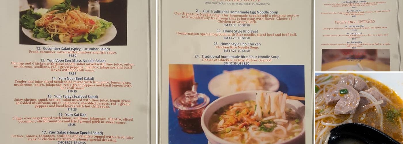 Vohn's Restaurant Menu