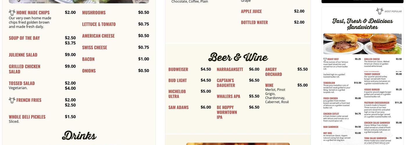 Beef Barn Menu