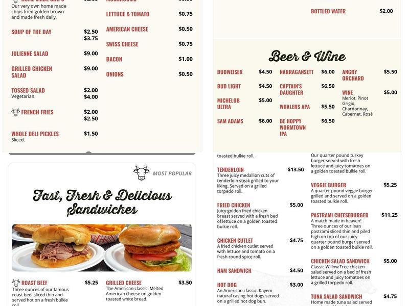 Beef Barn Menu