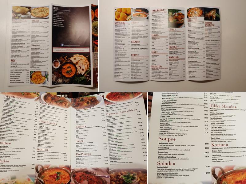 The Curry House Menu