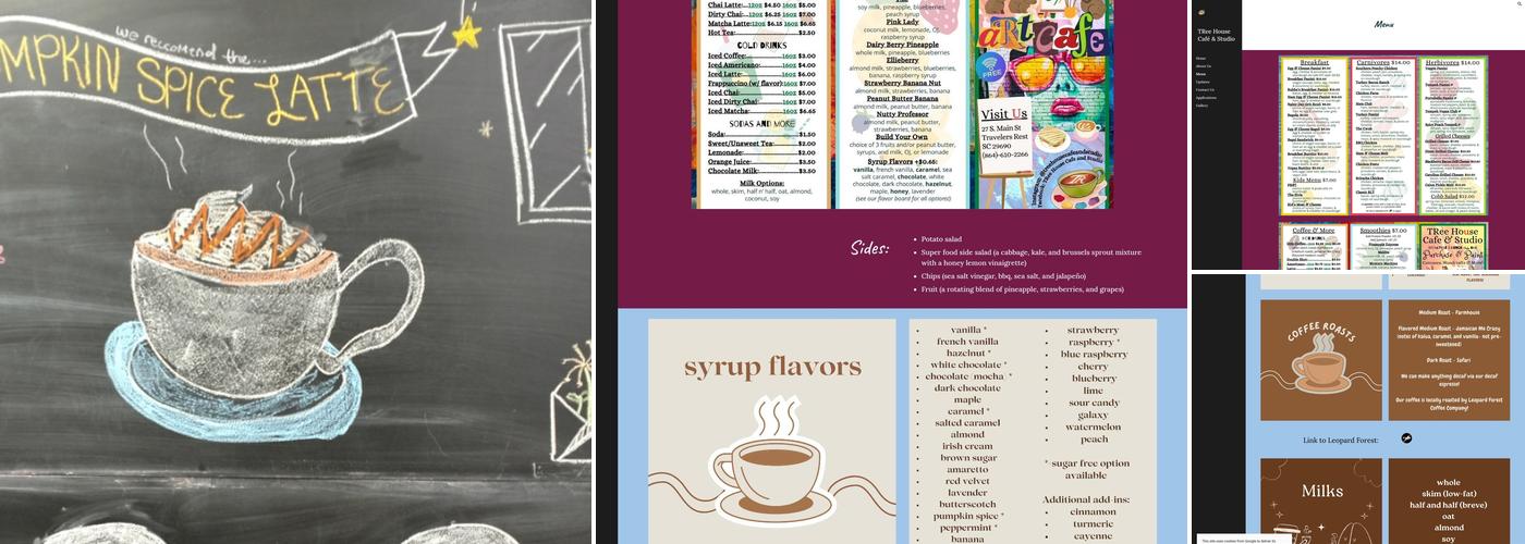 TRee House Cafe & Studio Menu