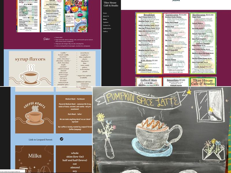 TRee House Cafe & Studio Menu