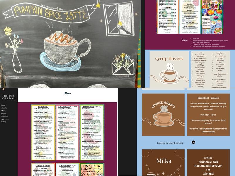 TRee House Cafe & Studio Menu