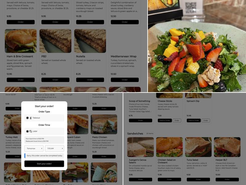 Rainer's Cafe & Bar Menu