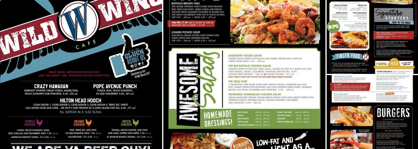Wild Wing Cafe Menu