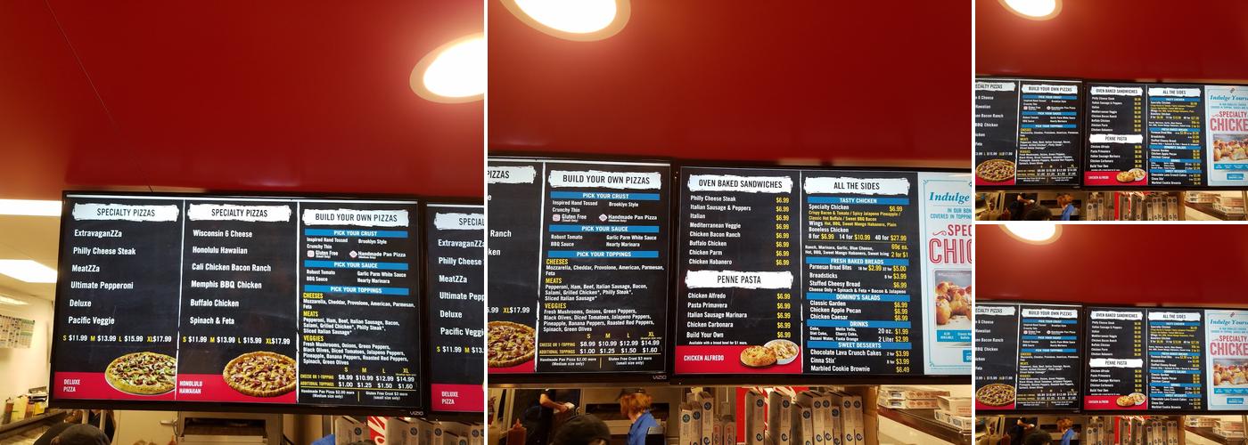 Domino's Pizza Menu