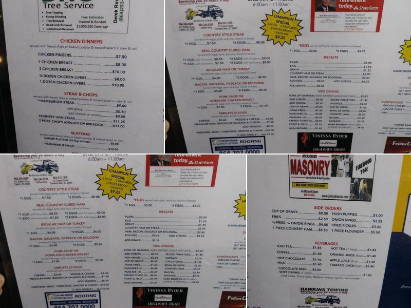 Travelers Restaurant Menu