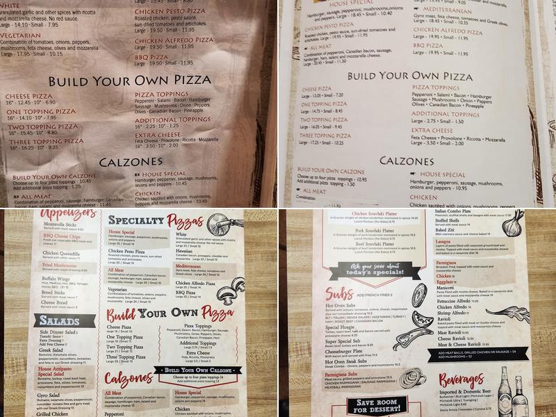 Pizza House Menu