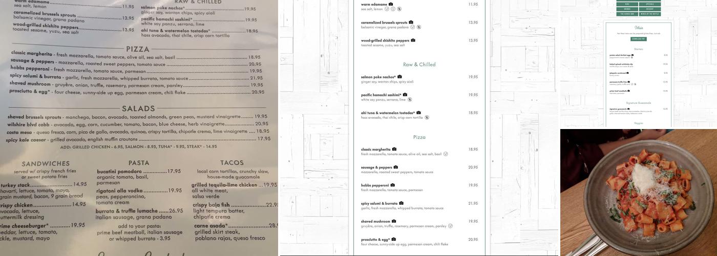 Summer House Santa Monica Menu