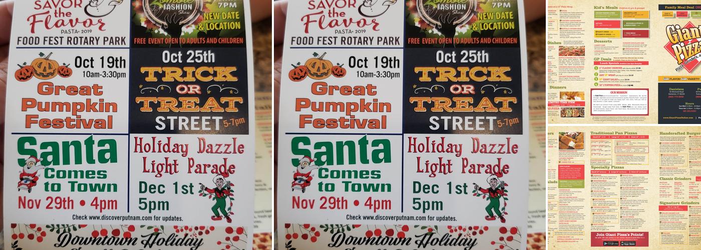 Giant Pizza Putnam Menu