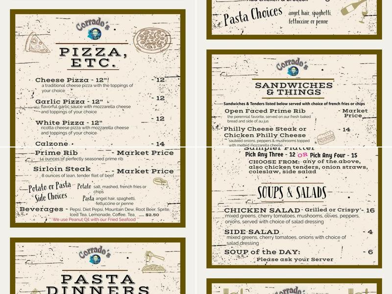 Corrado's Restaurant Menu