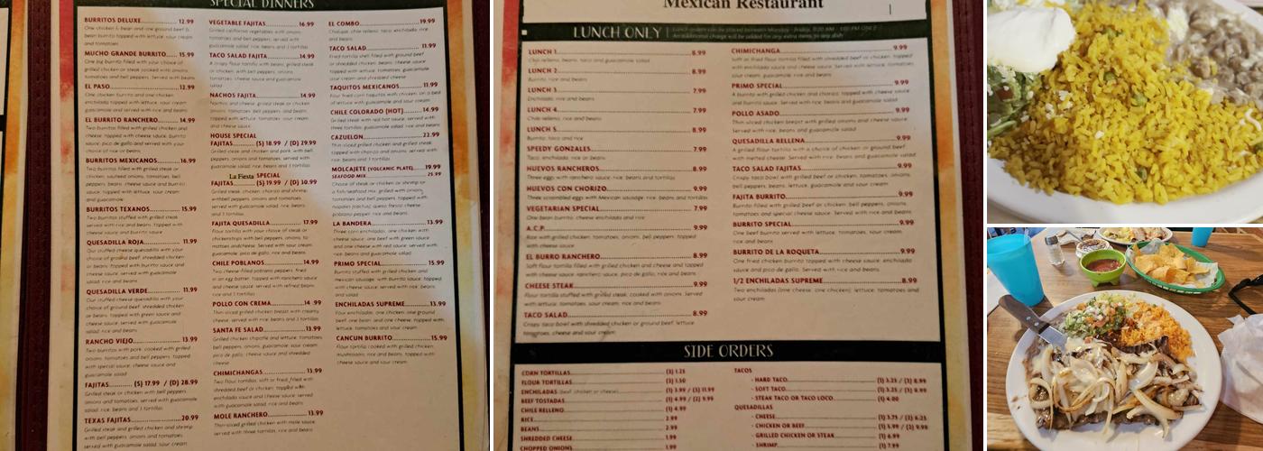 La Fiesta Brava Menu