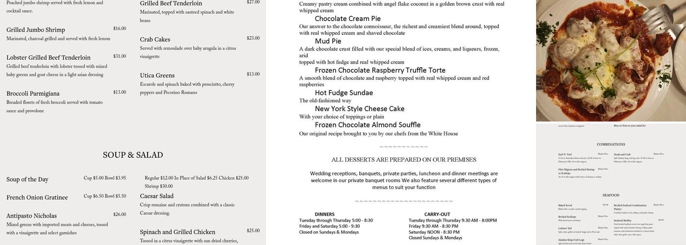 Lasca's Restaurant & Carry Out Menu