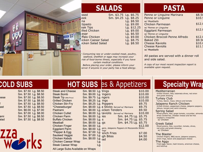 The Pizza Works Menu