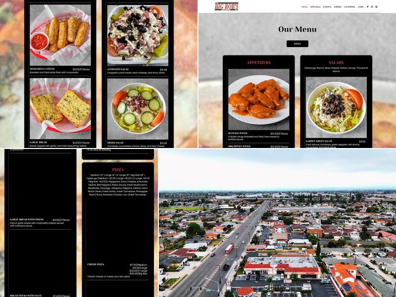 Big Rob's Pizzeria Menu