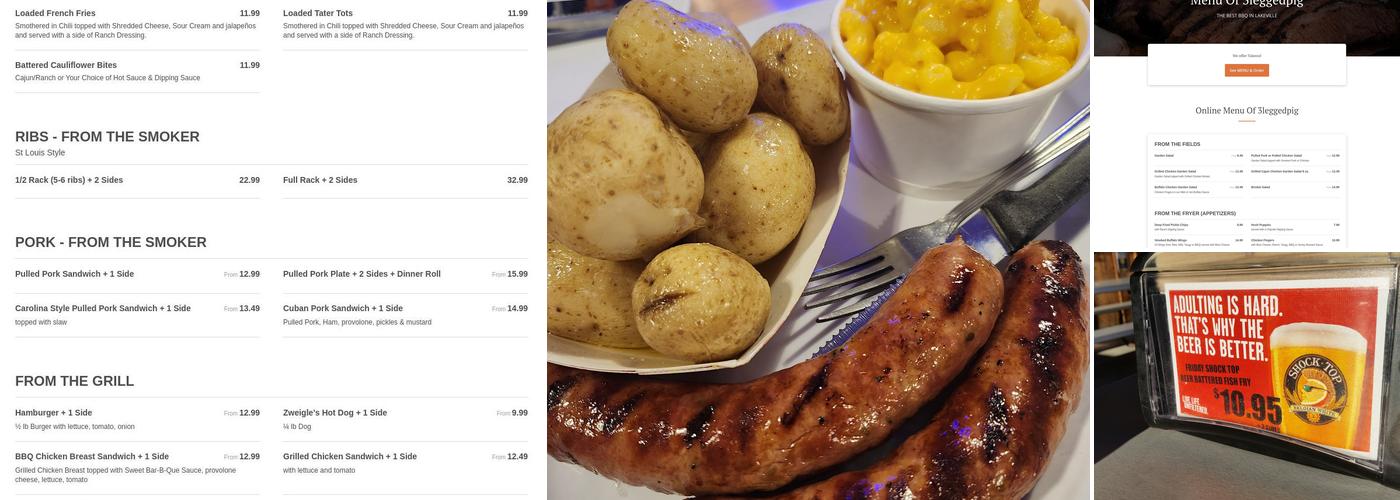 3 Legged Pig BBQ Real Pit BBQ Menu