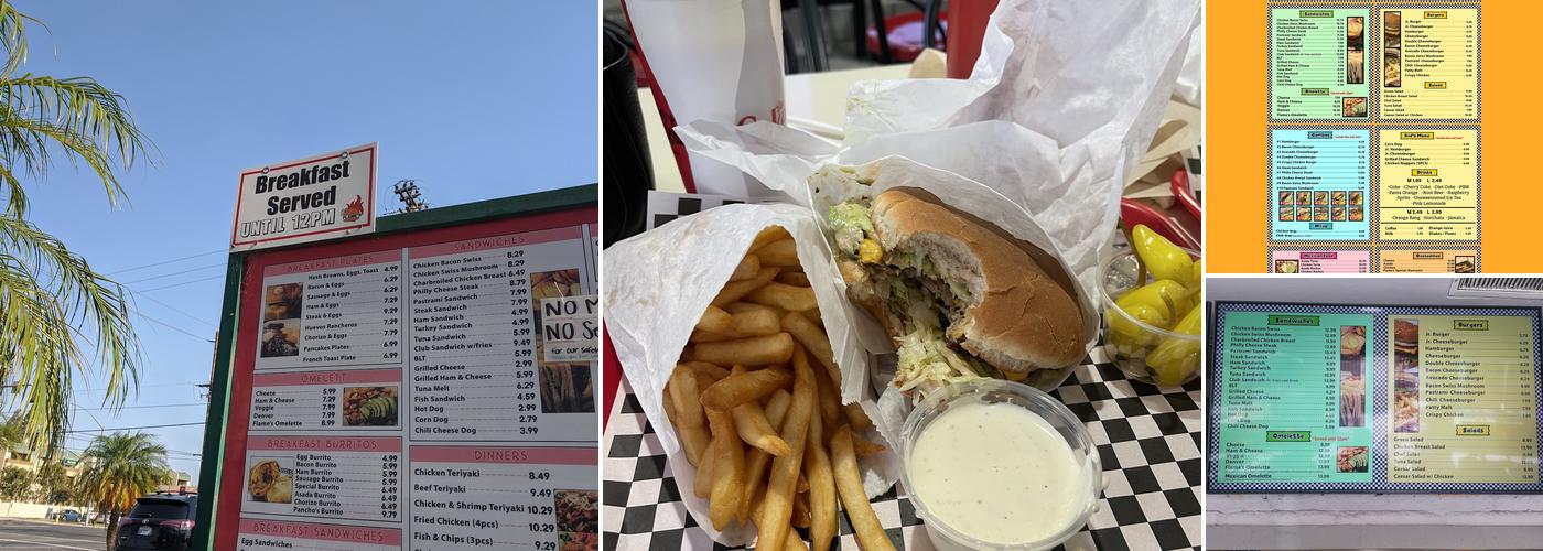 Big Flames Burgers Menu