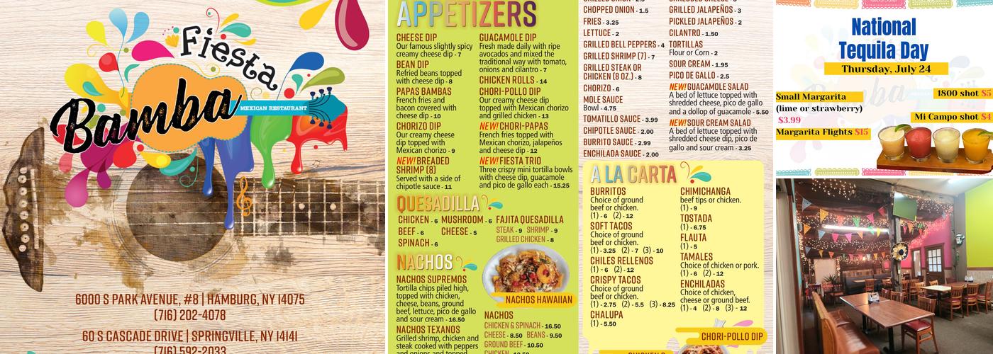 Fiesta Bamba Menu