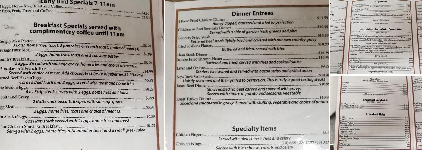 Rolling Hills Restaurant Menu